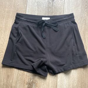 Loft, LuAnne Gray, black cotton shorts